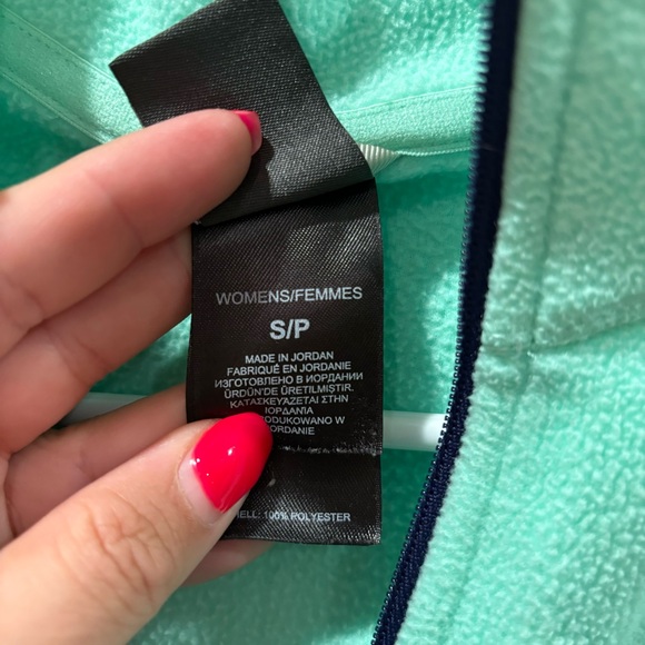 THE NORTH FACE Women’s Light Blue / Green Quarter Zip Fleece Sweater - size S - Picture 5 of 6